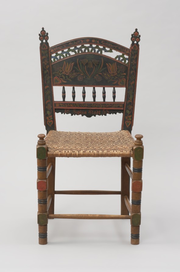 Krzesło z motywem florystycznym, nieznany
