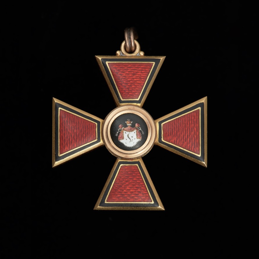 Order Świętego Włodzimierza III klasy; Order Świętego Równego Apostołom Księcia Włodzimierza, Aleksander I Romanow, car rosyjski (1777-1825), król Polski (1815-1825) (nadawca)