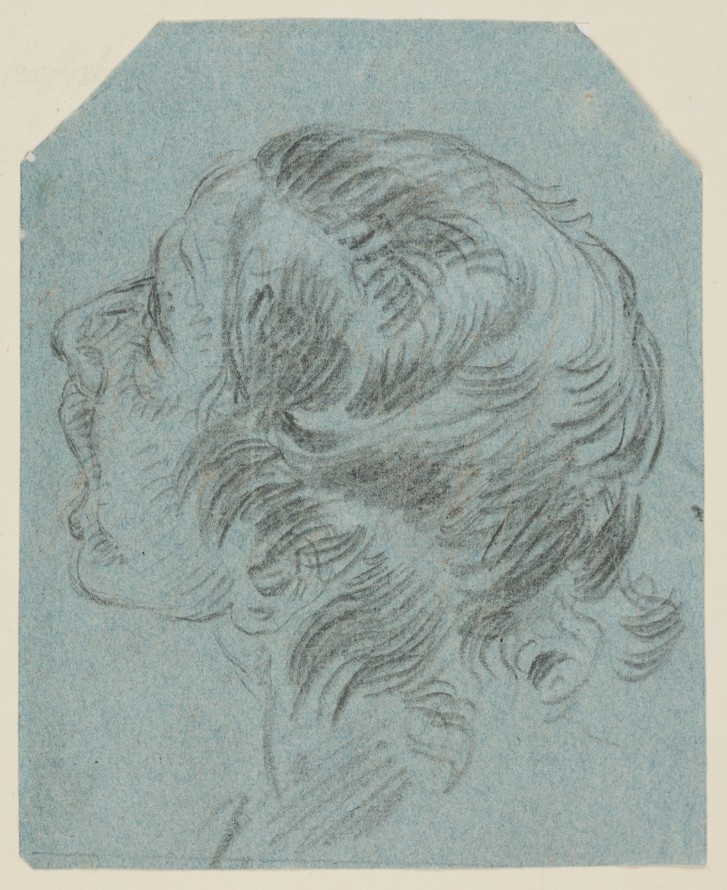 Głowa młodzieńca z otwartymi ustami, odwróconego w lewo, Tiepolo, Giambattista (1696-1770) (rysownik)