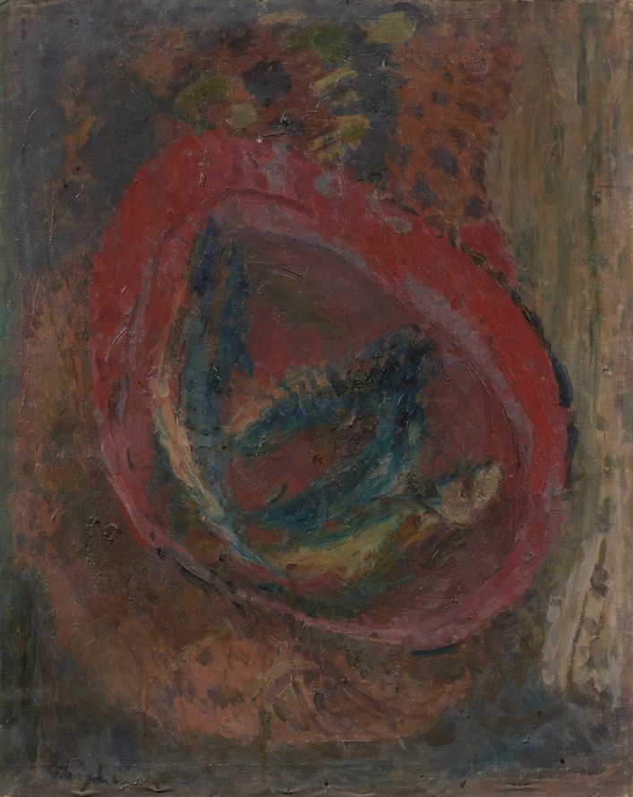 Ryby w czerwonej misie, Eibisch Eugeniusz (1896–1987) (malarz)