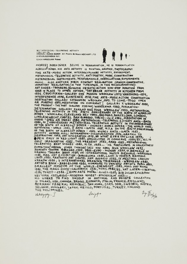 Autobiografia… I, Dudek-Dürer, Andrzej (1953- )